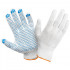 Перчатки х/б 7 класс OfficeClean, профи, с точечным ПВХ, 6 нитей, белые, 59-61г, 216 текс