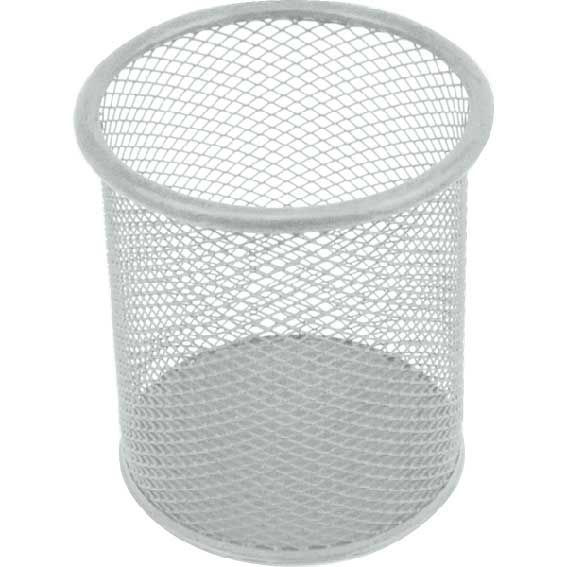 Подставка 8*8*9,8см д/пишущих принадлежностей,  серая, метал.,сетчатая, deVENTE/4104016 (12)
