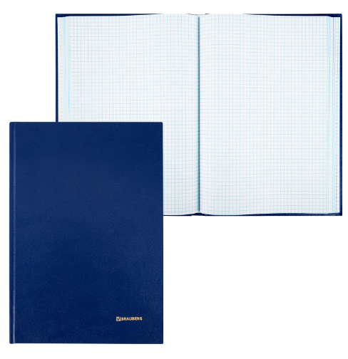 Книга учета 160 л., клетка, твердая, бумвинил, блок офсет, А4 200х290 мм, BRAUBERG, 130182