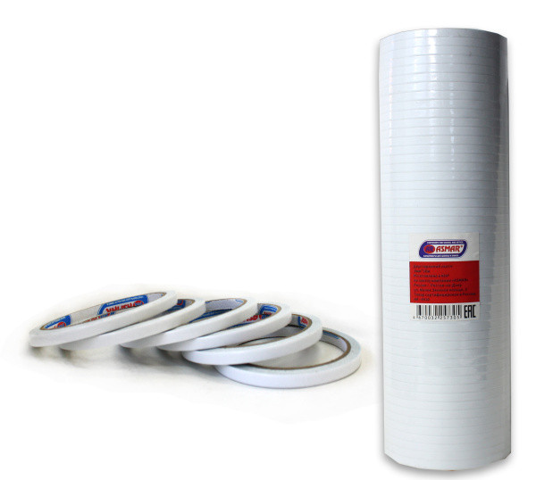 Клейкая лента (СКОТЧ) 6мм*10м двусторонний, Asmar (50/600)