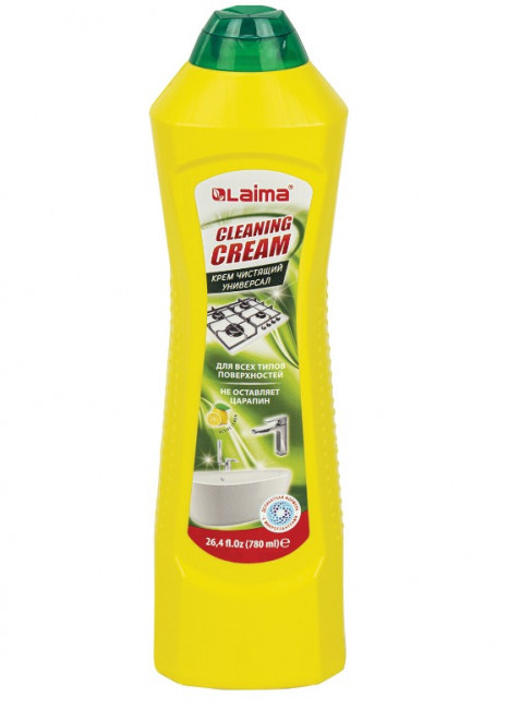 Чистящее средство универсальное крем 700 мл + 80 мл в подарок, LAIMA "Лимон", ТУРЦИЯ, 608662