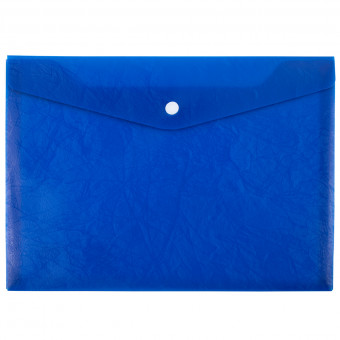 Папка-конверт А4 180мкр на кнопке, синий, волокно, Premier Expert Complete/ЕС21114002 (20)