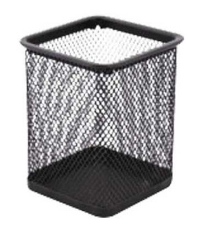 Подставка-стакан 8*8*9,8см д/пишущих принадлежностей, металл., черная, deVENTE/4104718 (12)