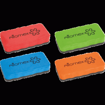 Стирательная губка "Attomex" для офисных досок, 10,5x5,5x2 см, EVA и фетр, цвета ассорти, в пластиковом блистере