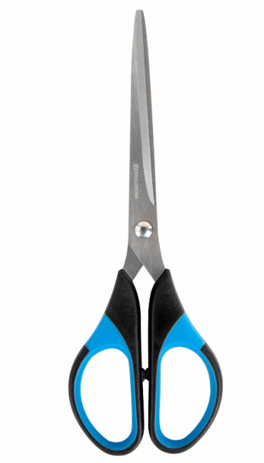 Ножницы 170мм BRAUBERG "Respect" сине-черные, блистер, 231561