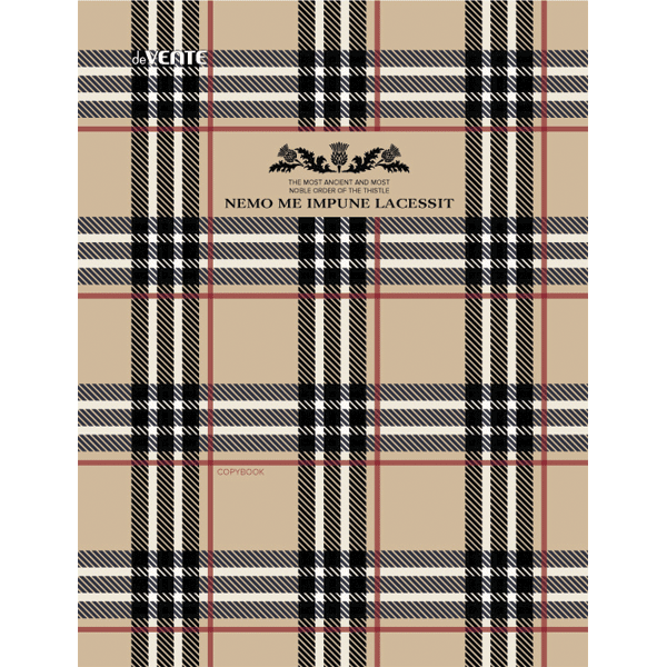Тетрадь A4 (202x270 мм) 96 листов "deVENTE. Шотландка" блок офсет 60 г/м² в клетку, обложка целлюлозный картон 190 г/м² + ВД-лак, на спирали