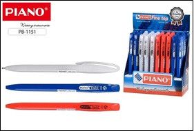 Автоматическая шариковая ручка "Piano Twist", с поворотным механизмом, цветной пластиковый корпус, цвет чернил-синий, толщина пишущего узла 0.7 мм