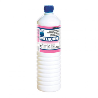 Средство для уборки санитарных помещений 1 л, МЕГАСАН, дезинфицирующее, концентрат